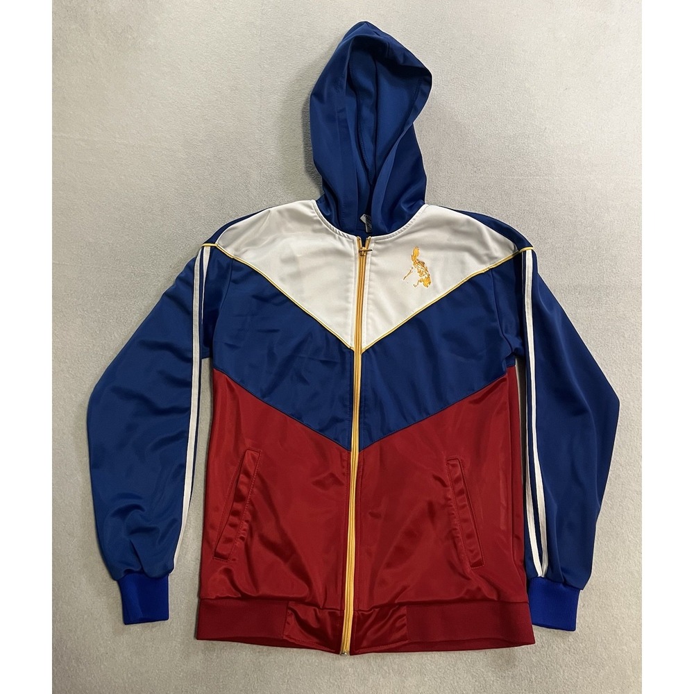 Dibuho Track Jacket Men's Small Blue Red White Hooded Full Zip Philippines Flag